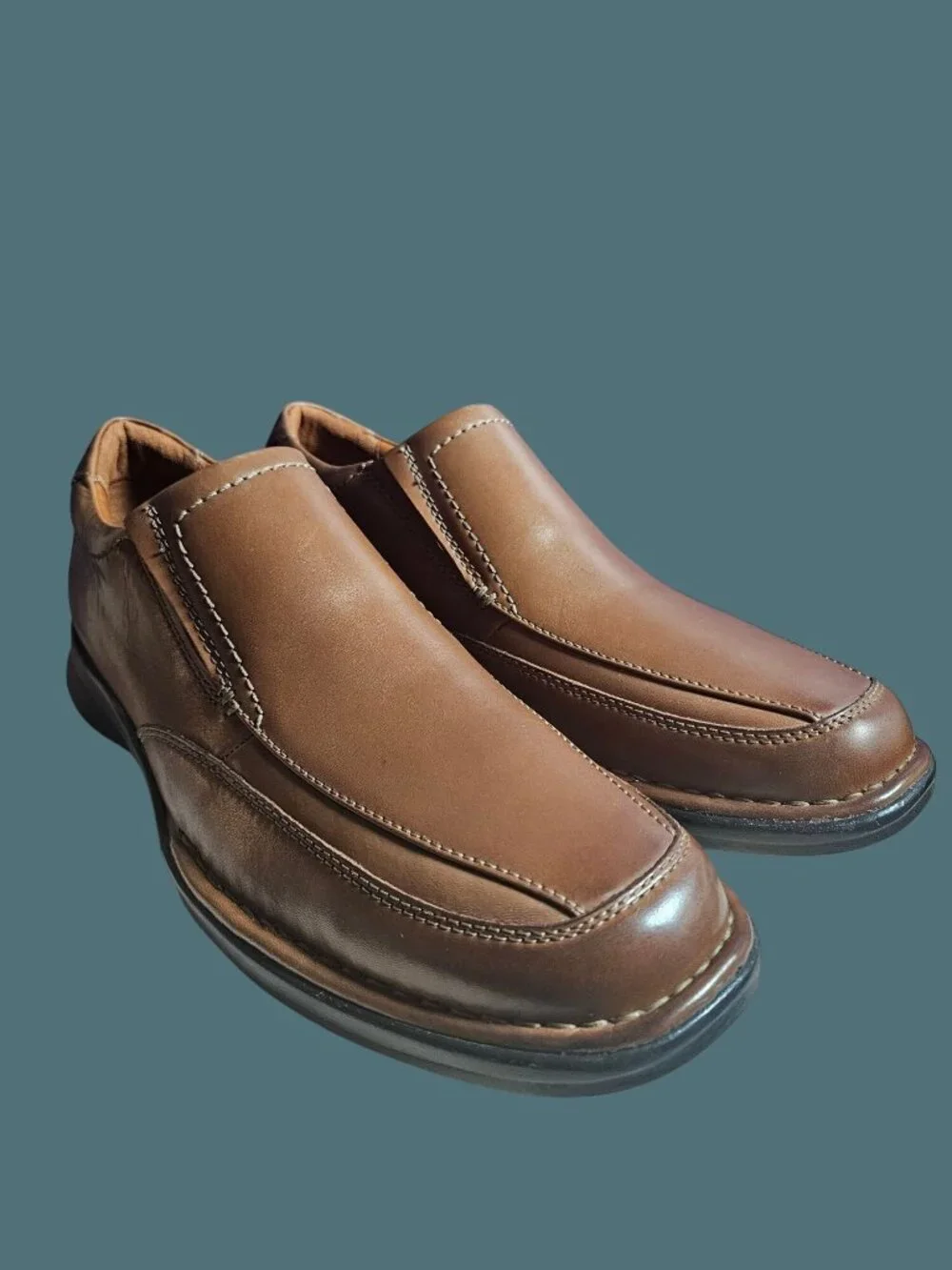 Clarks Collection Leather Kempton Free Slip On Loafers Men Size 11.5 Medium